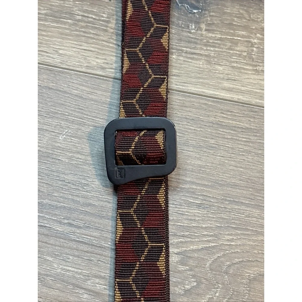 Rare Patagonia Friction Belt Red Brown Geometric Webbing Tribal Utility 32